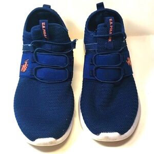 Authentic Us Polo Assn Blue Women's Pink Logo Sneakers Shoe Size 8.5